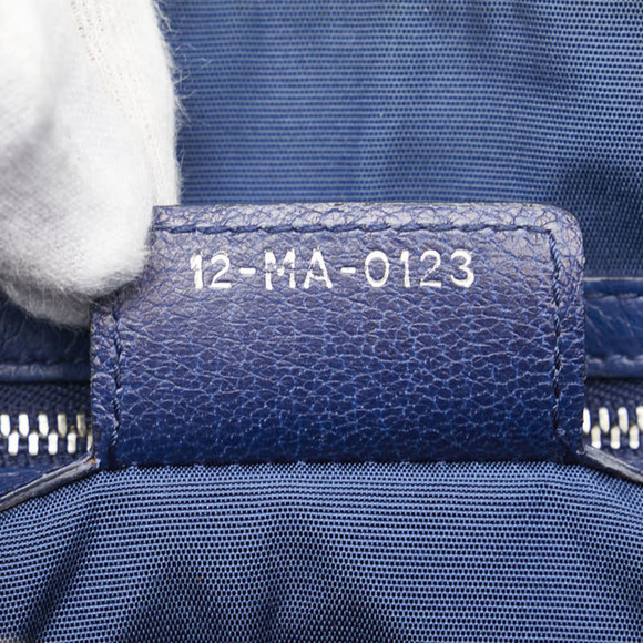 CHRISTIAN DIOR Blue Leather Shoulder Bag - Picture 11 of 13